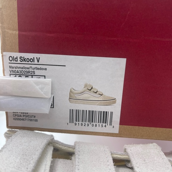 Vans Mn Cream Vans Old Skool Velcro 
Marshmallow/Turtledove
VN0A3D29R2S Sneakers - Picture 16 of 16
